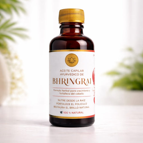 ACEITE CAPILAR AYURVÉDICO BHRINGRAJ - Fórmula EXTREMA + Shatavari + Ashwagandha + Semilla de Calabaza - Caída Extrema Perimenopausia